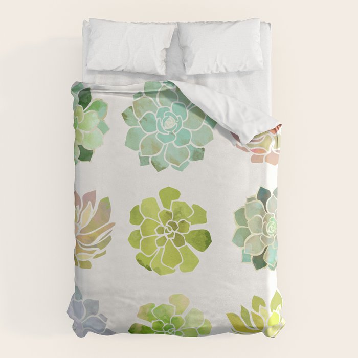 Spring Succulents Duvet Cover Gallery Image 6