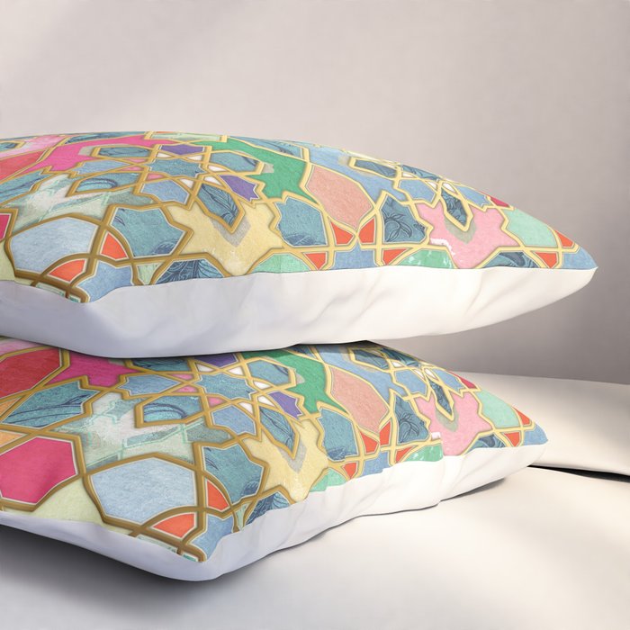 Gilt & Glory - Colorful Moroccan Mosaic Pillow Sham Gallery Image 3
