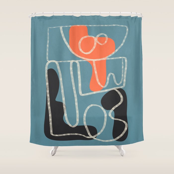 Organic Minimalist Layers 4 Shower Curtain Gallery Image 1