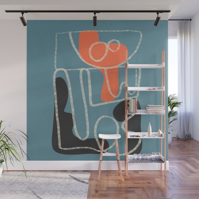 Organic Minimalist Layers 4 Wall Mural Gallery Image 1