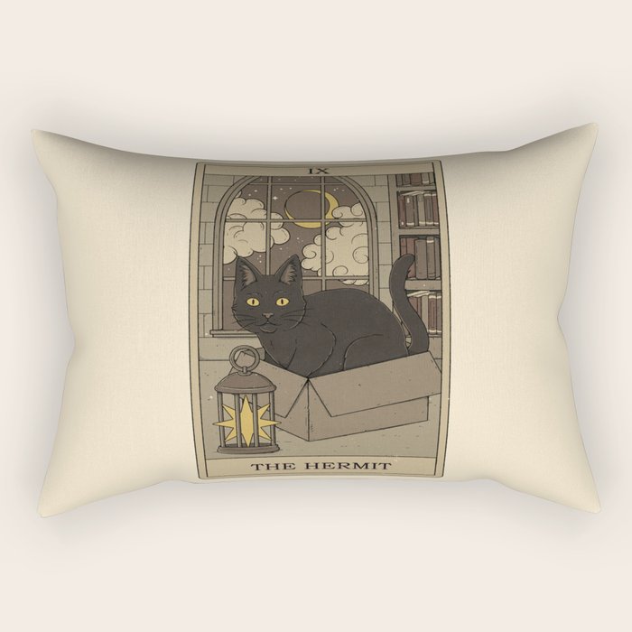 The Hermit - Cats Tarot Rectangular Pillow Gallery Image 1