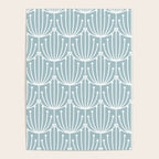 Retro Art, Floral Prints, Light Blue and White Poster Gallery Image 4