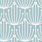 Retro Art, Floral Prints, Light Blue and White Coffee Mug Gallery Image 2