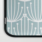 Retro Art, Floral Prints, Light Blue and White Laptop Sleeve Gallery Image 3