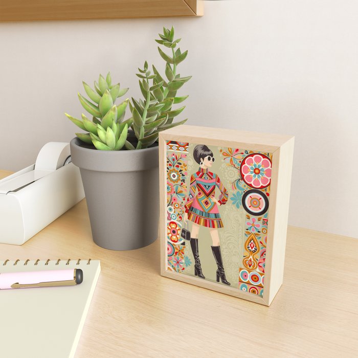 Retro Chic 60s Fashion Mini Art Print Gallery Image 2