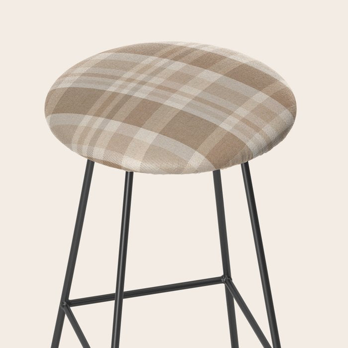 Plaid Prints, Brown and Beige Stool Gallery Image 2