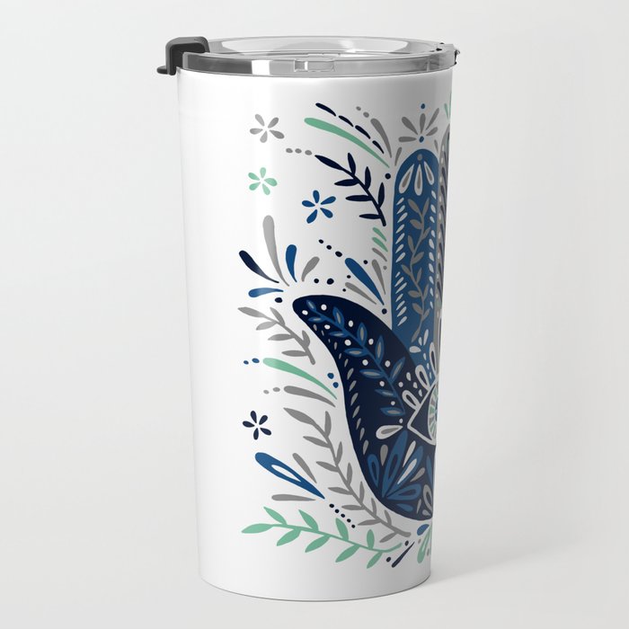 Hamsa Hand - Navy Palette Travel Mug Gallery Image 3
