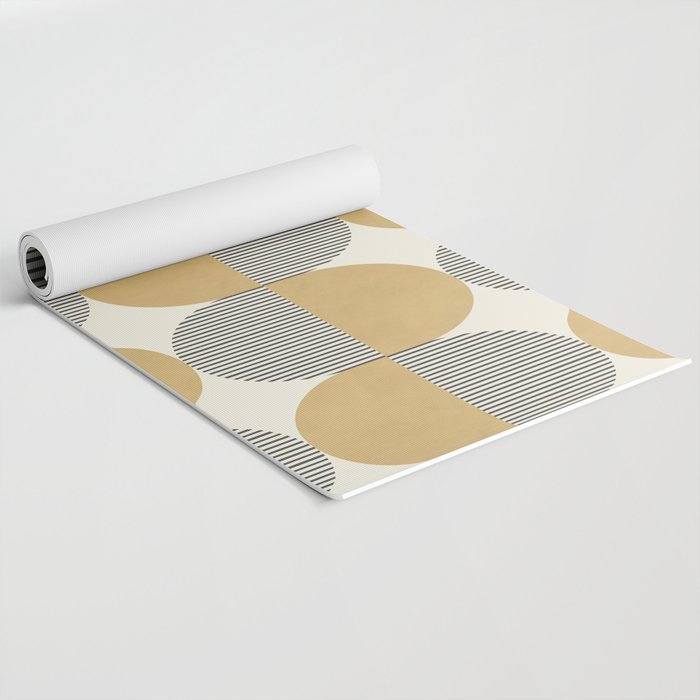 Semicircle Stripes - Gold Yoga Mat Gallery Image 2