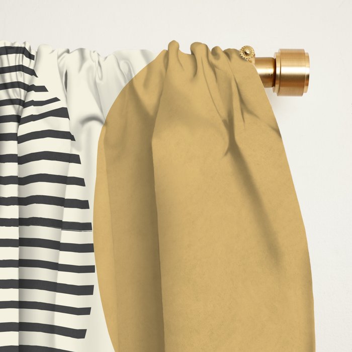 Semicircle Stripes - Gold Window Curtain Gallery Image 2