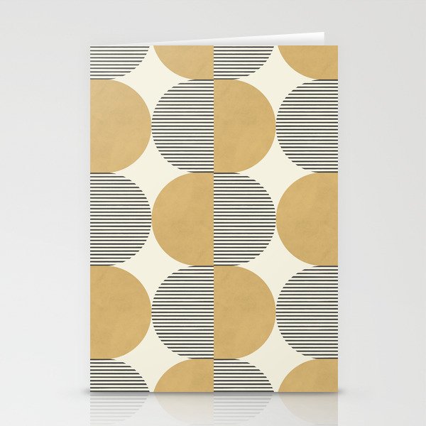 Semicircle Stripes - Gold Stationery Card Gallery Image 2