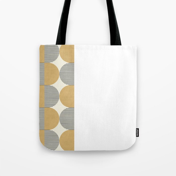 Semicircle Stripes - Gold Tote Bag Gallery Image 1