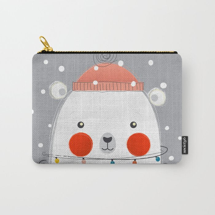 Christmas Polar Bear Carry All Pouch Gallery Image 1