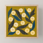 Gold Floral Mini Art Print Gallery Image 1