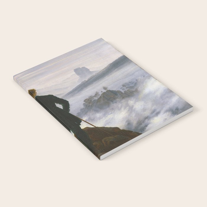"Wanderer above the Sea of Fog" ("Der Wanderer über dem Nebelmeer") by Caspar David Friedrich, circa 1817  Notebook Gallery Image 2