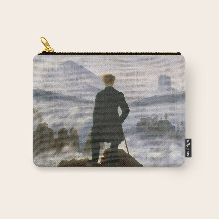 "Wanderer above the Sea of Fog" ("Der Wanderer über dem Nebelmeer") by Caspar David Friedrich, circa 1817  Carry All Pouch Gallery Image 1