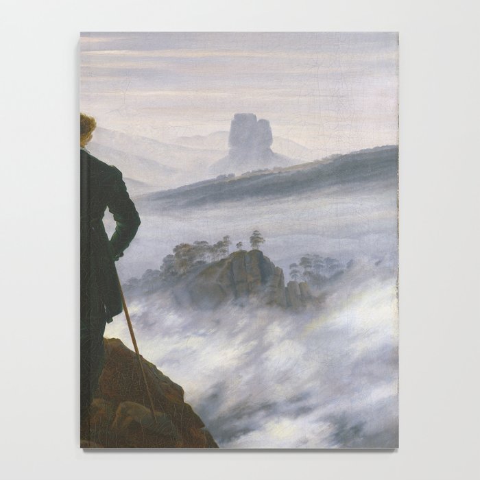 "Wanderer above the Sea of Fog" ("Der Wanderer über dem Nebelmeer") by Caspar David Friedrich, circa 1817  Notebook Gallery Image 4