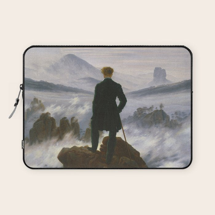"Wanderer above the Sea of Fog" ("Der Wanderer über dem Nebelmeer") by Caspar David Friedrich, circa 1817  Laptop Sleeve Gallery Image 1