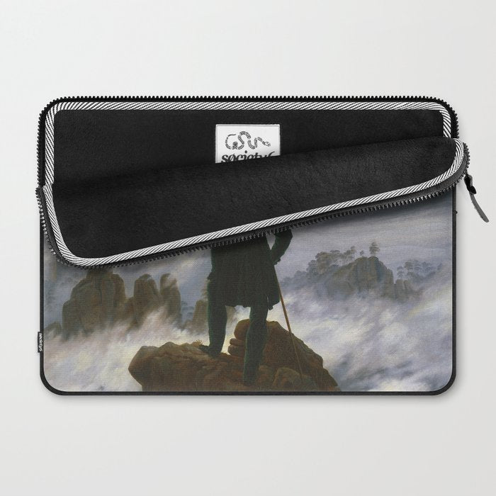 "Wanderer above the Sea of Fog" ("Der Wanderer über dem Nebelmeer") by Caspar David Friedrich, circa 1817  Laptop Sleeve Gallery Image 2