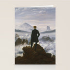 "Wanderer above the Sea of Fog" ("Der Wanderer über dem Nebelmeer") by Caspar David Friedrich, circa 1817  Stationery Card Gallery Image 2