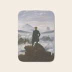 "Wanderer above the Sea of Fog" ("Der Wanderer über dem Nebelmeer") by Caspar David Friedrich, circa 1817  Bath Mat Gallery Image 1
