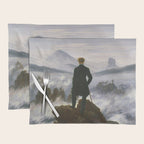 "Wanderer above the Sea of Fog" ("Der Wanderer über dem Nebelmeer") by Caspar David Friedrich, circa 1817  Placemat Gallery Image 1