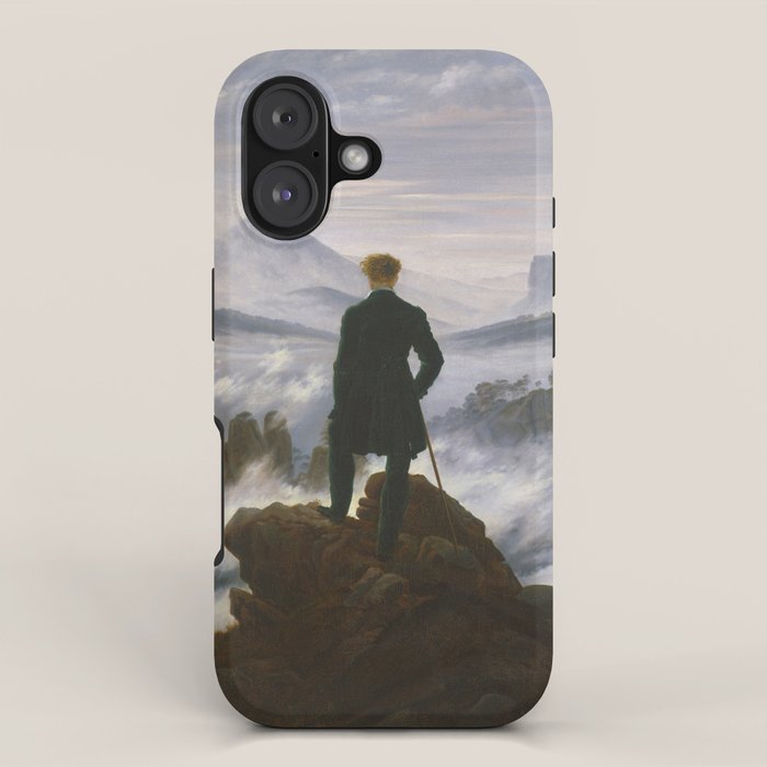 "Wanderer above the Sea of Fog" ("Der Wanderer über dem Nebelmeer") by Caspar David Friedrich, circa 1817  iPhone Case Gallery Image 1