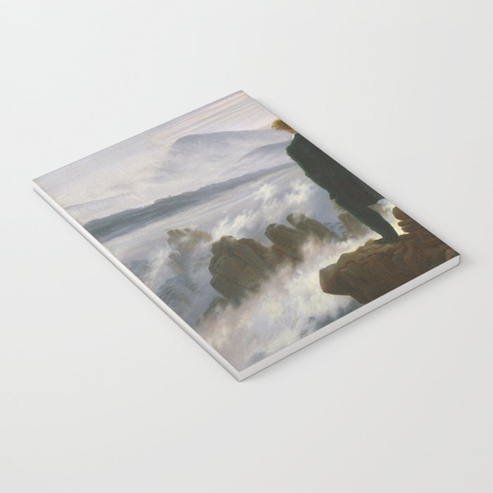 "Wanderer above the Sea of Fog" ("Der Wanderer über dem Nebelmeer") by Caspar David Friedrich, circa 1817  Notebook Gallery Image 3