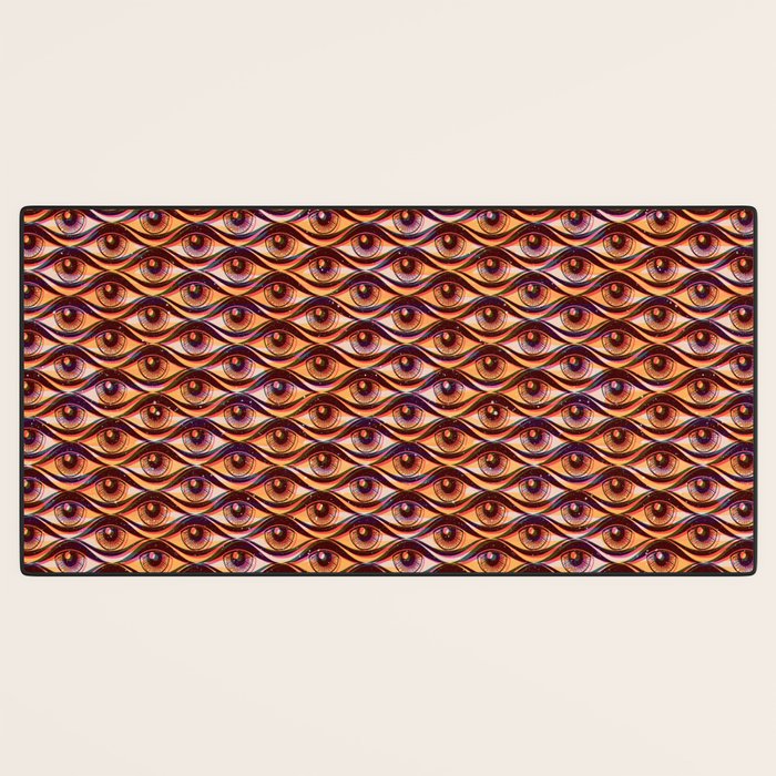 Hypnotized - vintage gold Desk Mat Gallery Image 3