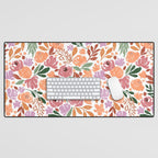 Simple colorful floral CWP Desk Mat Gallery Image 1