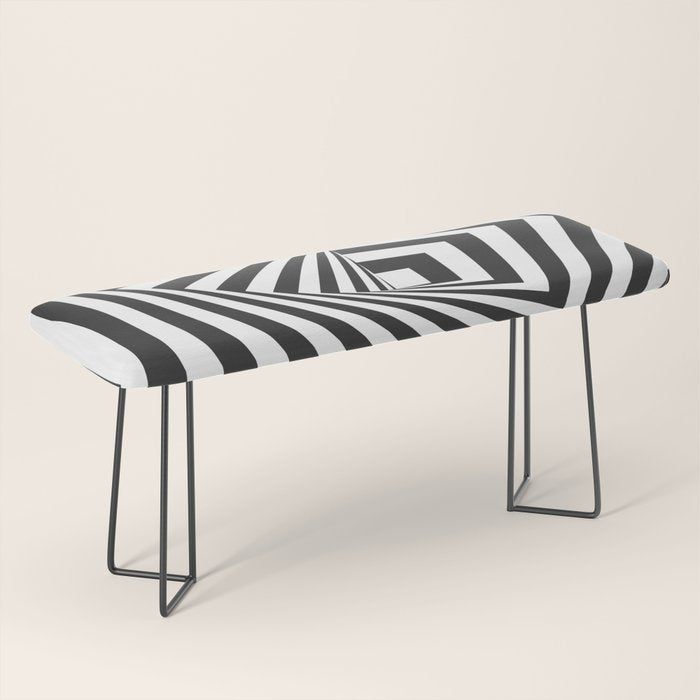 Black And  White Pop Art Optical Illusion Bench Gallery Image 1