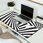 Black And  White Pop Art Optical Illusion Desk Mat Gallery Image 2