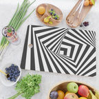 Black And  White Pop Art Optical Illusion Cutting Board Gallery Image 2