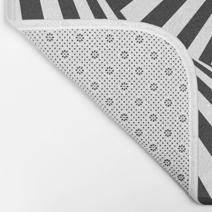 Black And  White Pop Art Optical Illusion Bath Mat Gallery Image 2