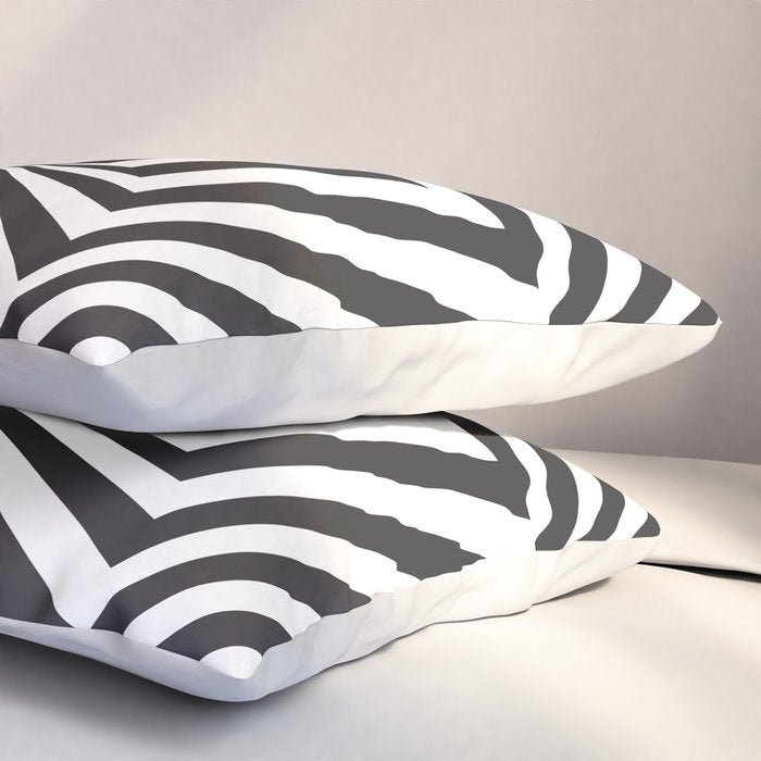 Black And  White Pop Art Optical Illusion Pillow Sham Gallery Image 3