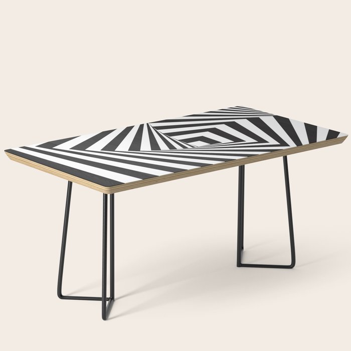 Black And  White Pop Art Optical Illusion Coffee Table Gallery Image 1