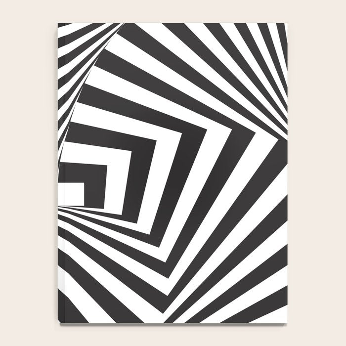 Black And  White Pop Art Optical Illusion Notebook Gallery Image 4