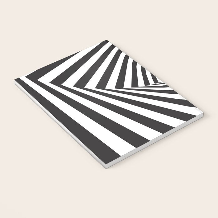 Black And  White Pop Art Optical Illusion Notebook Gallery Image 3