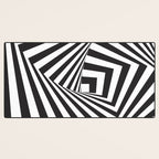 Black And  White Pop Art Optical Illusion Desk Mat Gallery Image 3