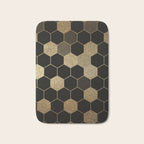 Gold,hexagons ,honeycomb geometric pattern  Bath Mat Gallery Image 1