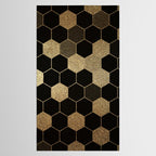 Gold,hexagons ,honeycomb geometric pattern  Tablecloth Gallery Image 2