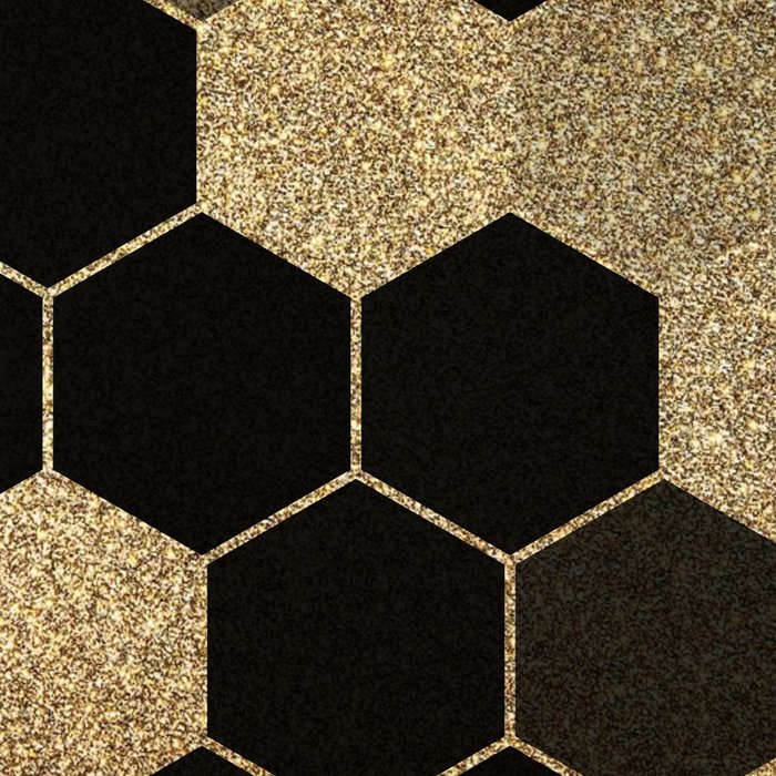 Gold,hexagons ,honeycomb geometric pattern  Coffee Mug Gallery Image 2