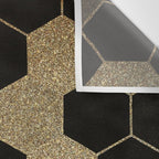 Gold,hexagons ,honeycomb geometric pattern  Wall Tapestry Gallery Image 3