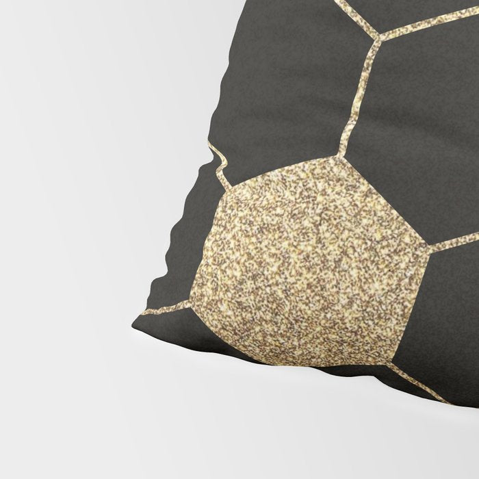 Gold,hexagons ,honeycomb geometric pattern  Pillow Sham Gallery Image 4