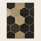 Gold,hexagons ,honeycomb geometric pattern  Notebook Gallery Image 4