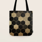 Gold,hexagons ,honeycomb geometric pattern  Tote Bag Gallery Image 1