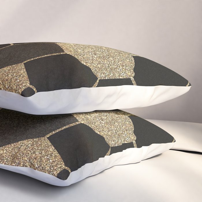 Gold,hexagons ,honeycomb geometric pattern  Pillow Sham Gallery Image 3