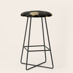 Gold,hexagons ,honeycomb geometric pattern  Stool Gallery Image 1