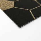 Gold,hexagons ,honeycomb geometric pattern  Welcome Mat Gallery Image 2