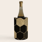 Gold,hexagons ,honeycomb geometric pattern  Wine Chiller Gallery Image 1