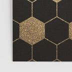 Gold,hexagons ,honeycomb geometric pattern  Poster Gallery Image 3